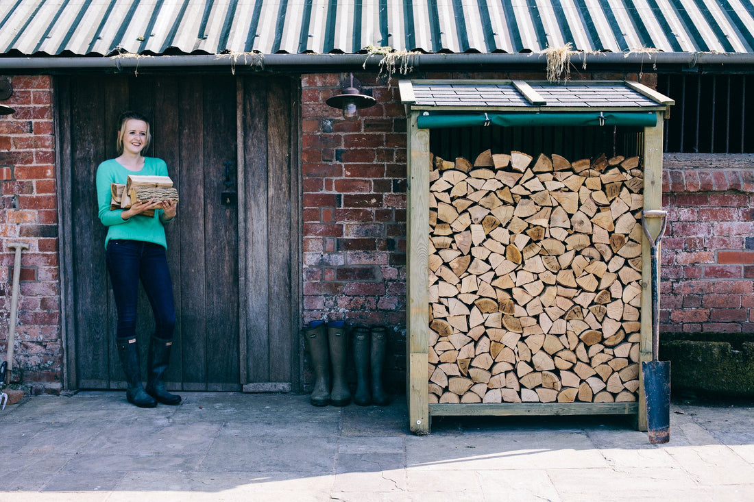 storing kiln dried logs in a log store