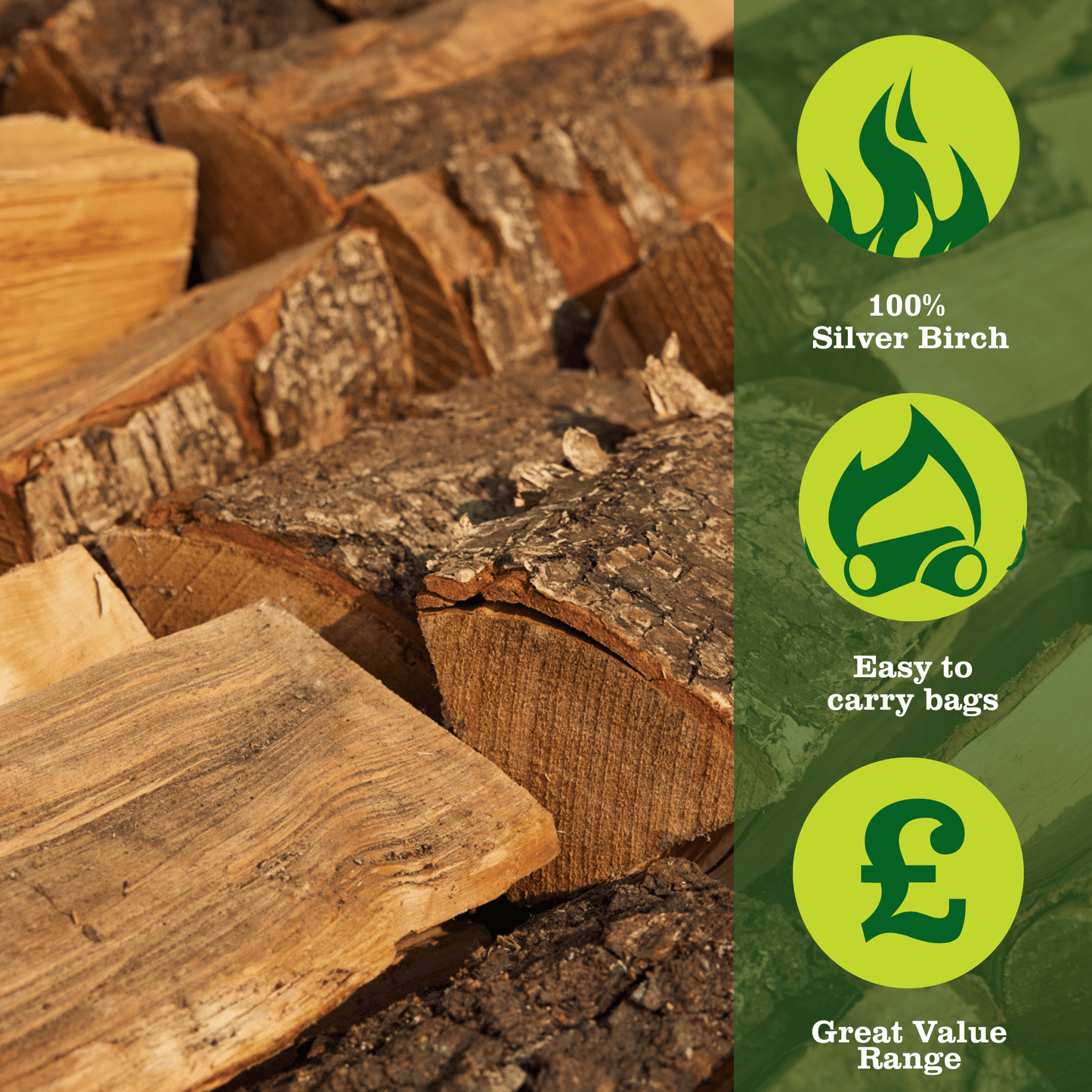 Great Value Kiln Dried Logs (Single Bags) A