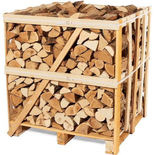 large ash firewood crate for indoor woodburning