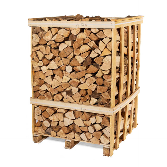 Extra large ash firewood crate for indoor woodburning