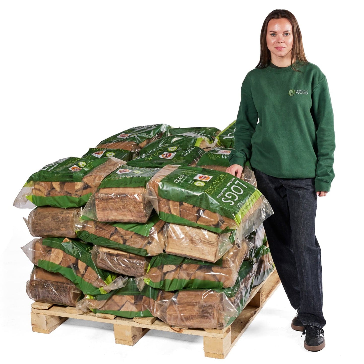 Kiln Dried Logs - Pallets of Small Bags