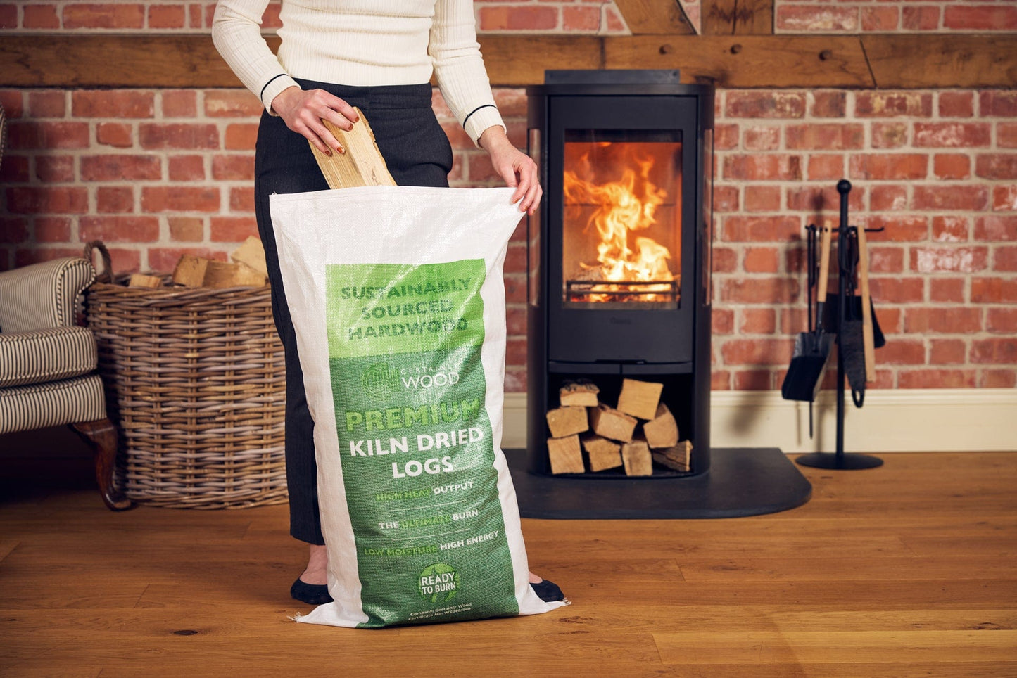 Kiln Dried Logs in Boot Bags