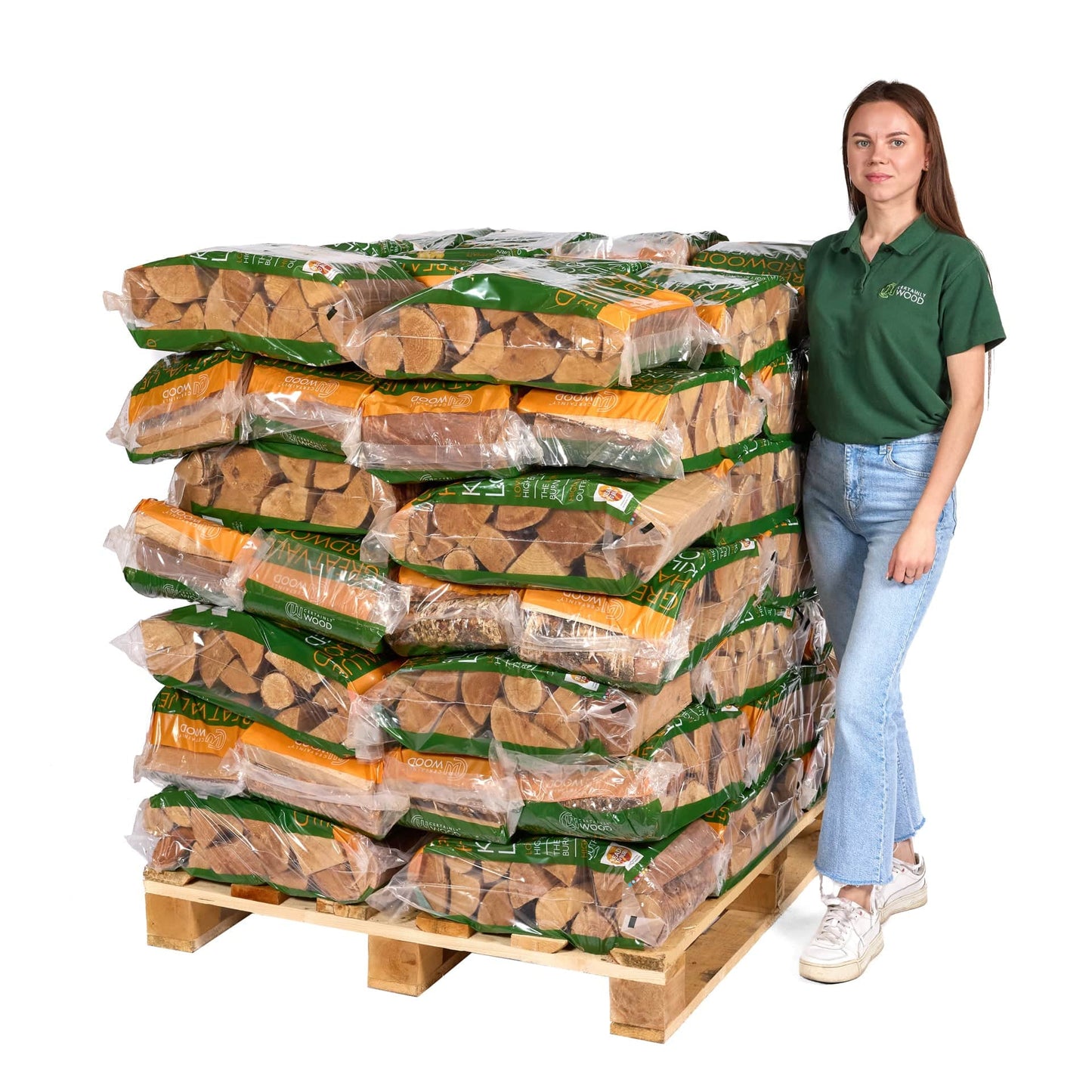 Great Value Kiln Dried Logs - Pallets of Small Bags