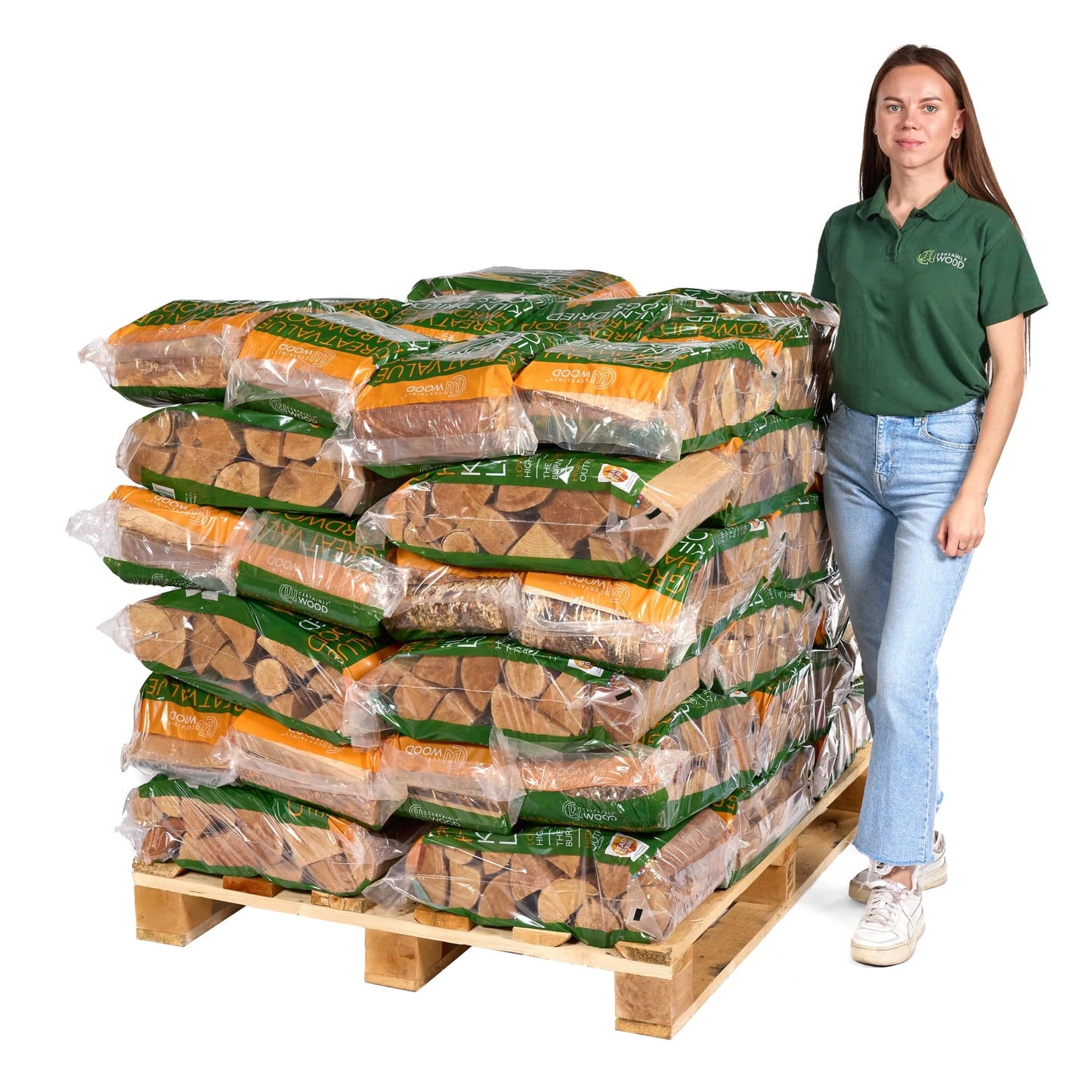 Great Value Kiln Dried Logs - Pallets of Small Bags