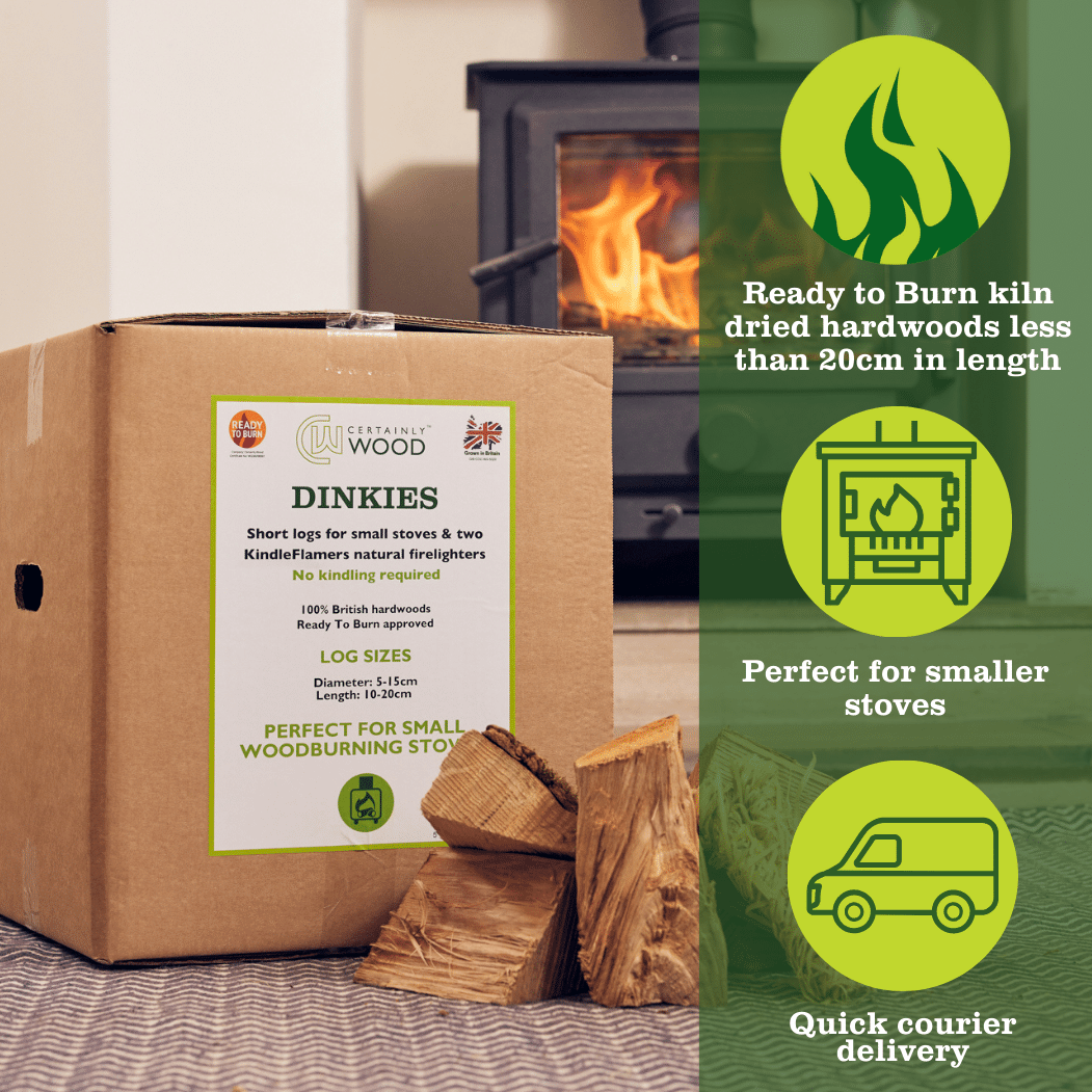 kiln dried ready to burn approved hardwood logs made smaller for hobbit stoves