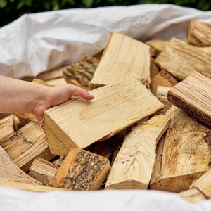 Premium kiln dried hardwood logs from builders bags