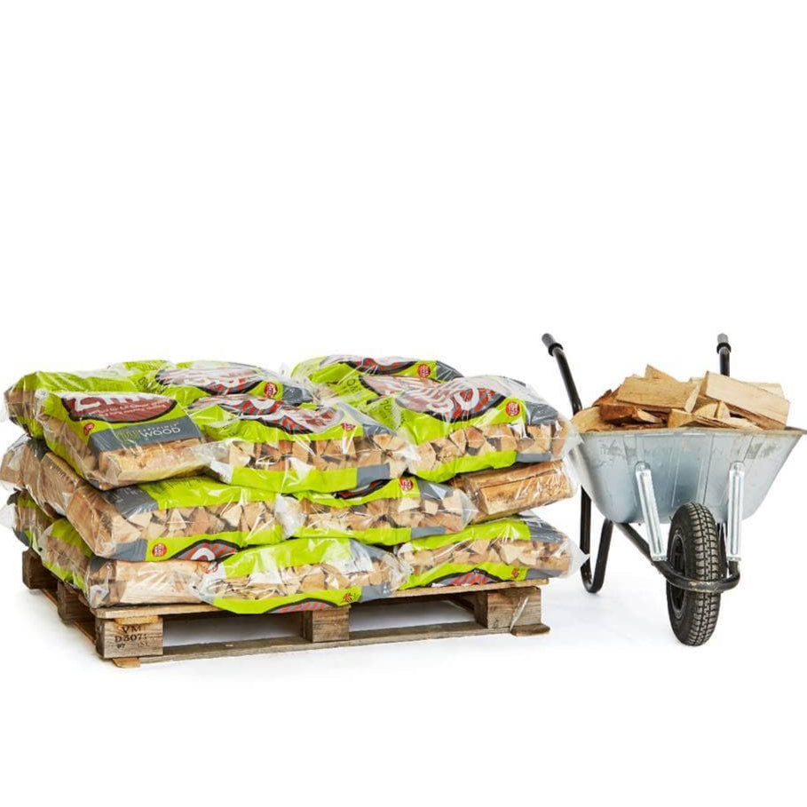 Grill & Chill Kiln Dried Logs For Outdoor Cooking in Pizza Ovens and Firepits 30 Bag Pallet