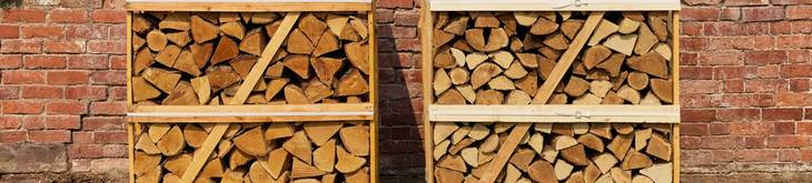 Kiln dried hardwood crates next to eachother