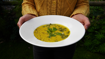 Pumpkin Soup on the firepit
