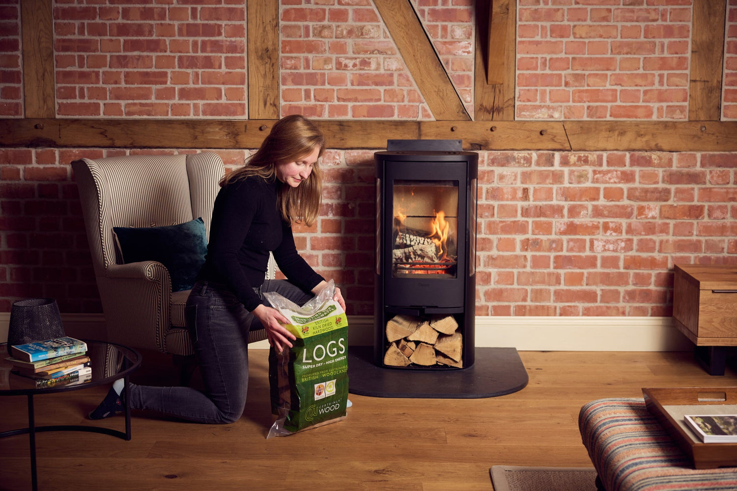 Kiln Dried Logs in Small Bags