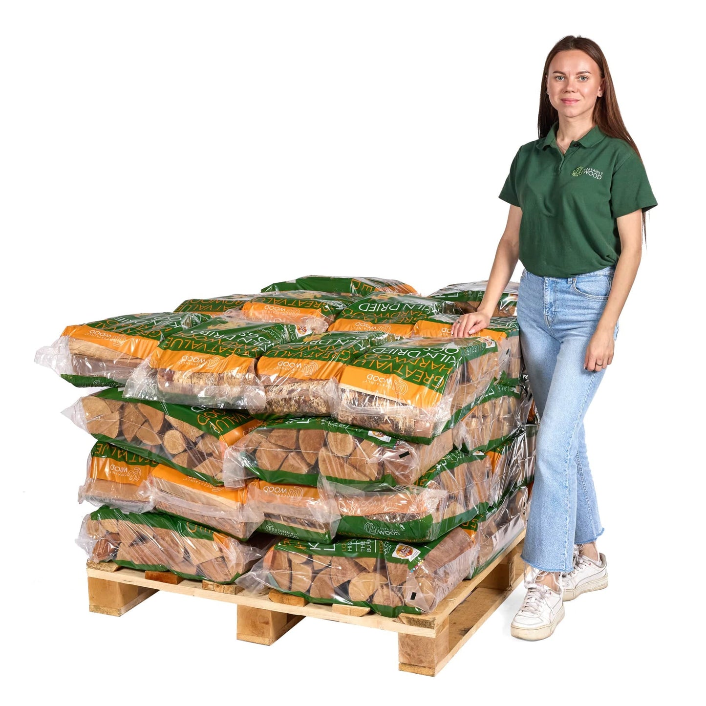 Great Value Kiln Dried Logs - Pallets of Small Bags