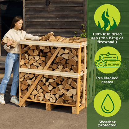 Benefits of ash kiln dried log crates