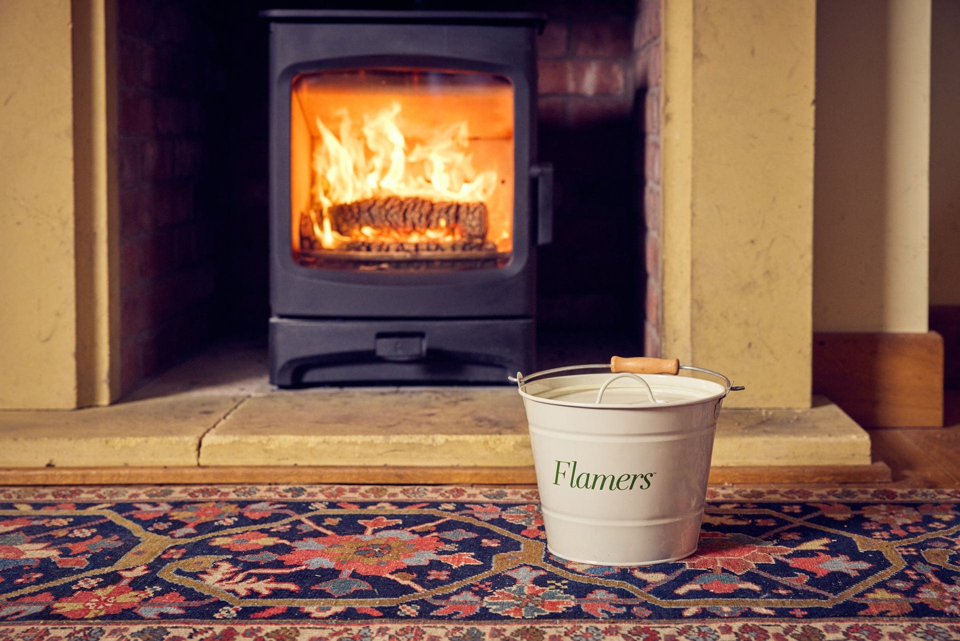 Flamers bucket perfect for fireside storage