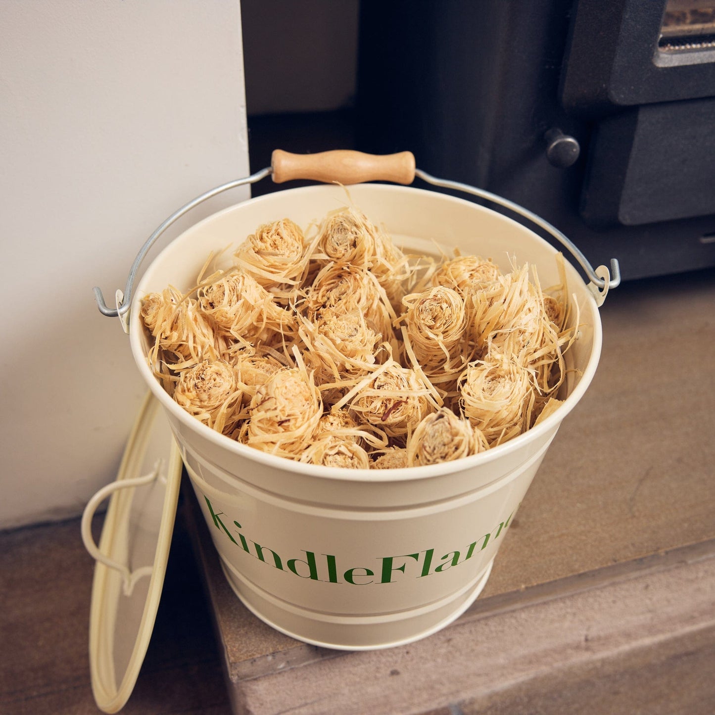 Flamers bucket storing firelighters