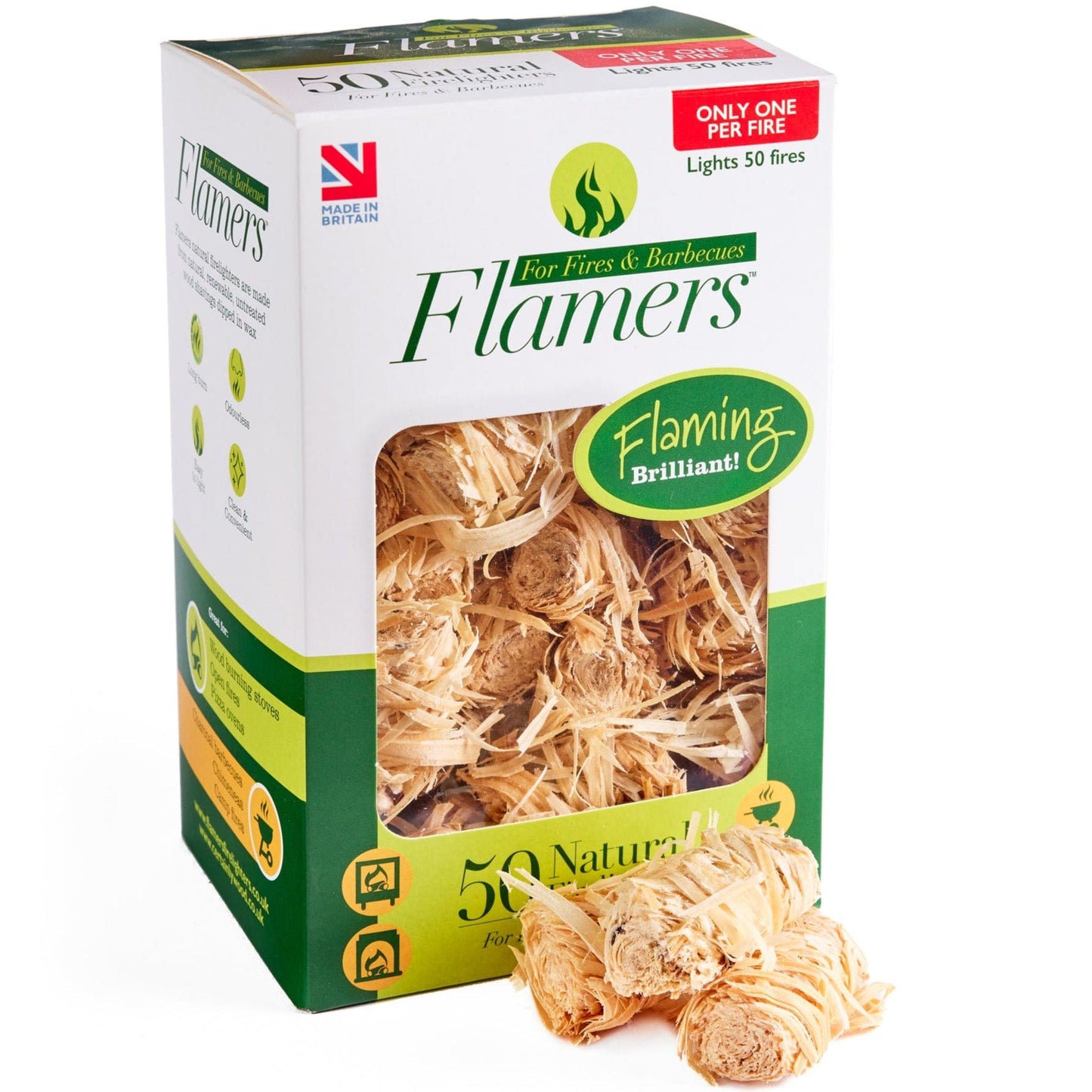 Flamers natural firelighters 50 pack