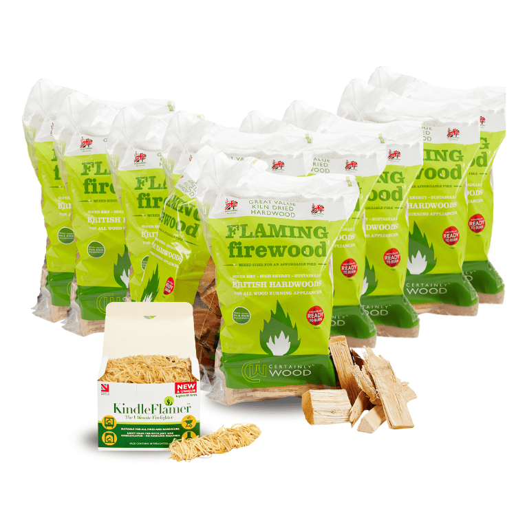 Flaming Firewood 10 Bag Bundle