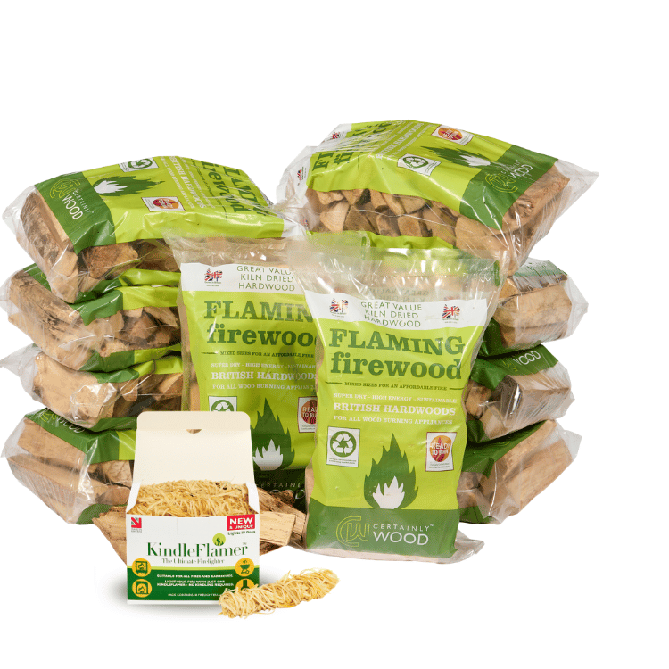 Flaming Firewood 10 Bag Bundle