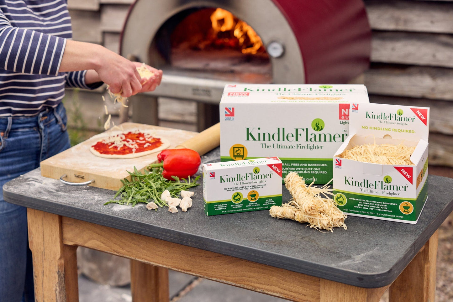 KindleFlamers can be used to light pizza ovens