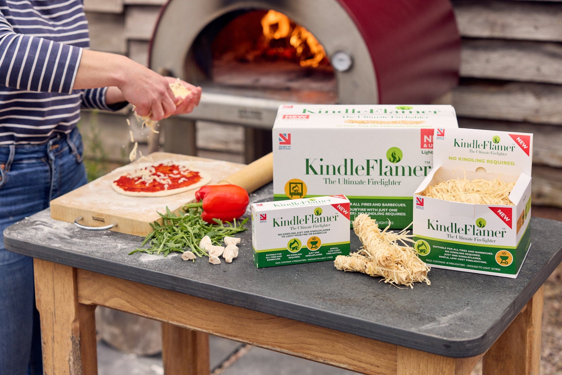 KindleFlamers can be used to light pizza ovens