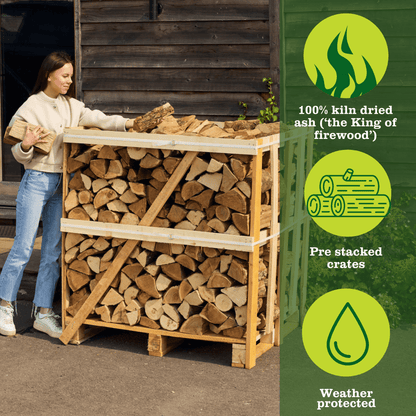 Benefits of ash kiln dried log crates