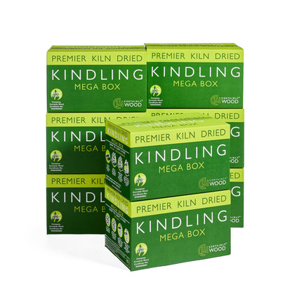 eight boxes of mega kindling