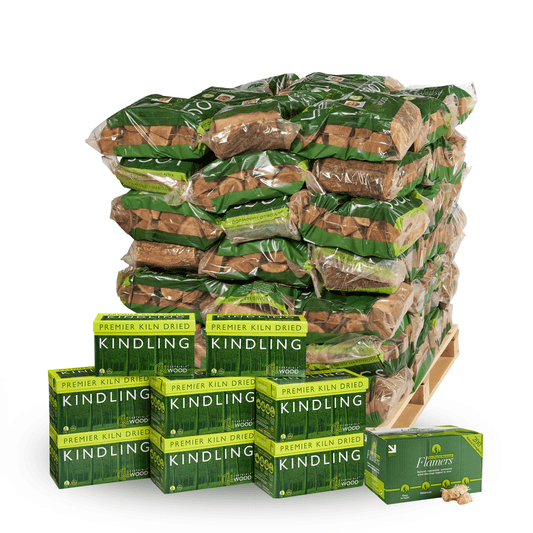 70 bags of ash logs 8 boxes of kindling and a box of 200 firelighters 