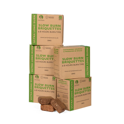 five slow burn briquettes