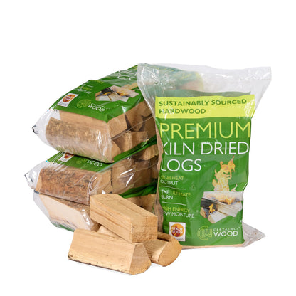four bags of ash logs