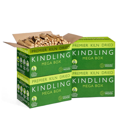 four boxes of mega kindling