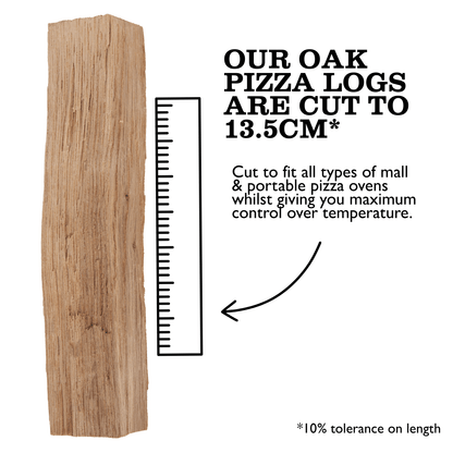oak pizza log length
