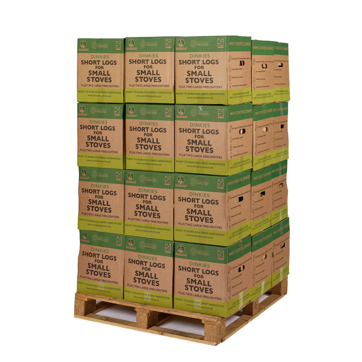 pallet of dinkies for small logs