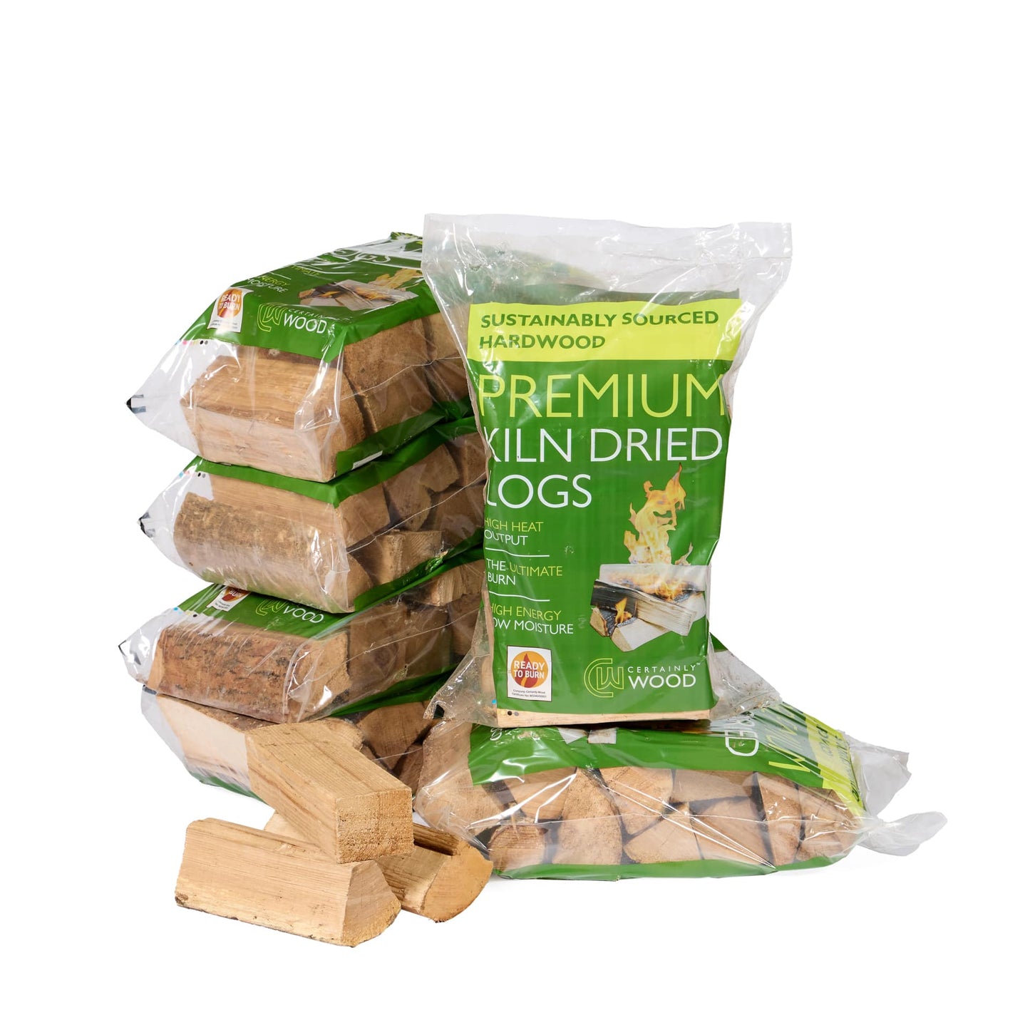 six bags of ash logs