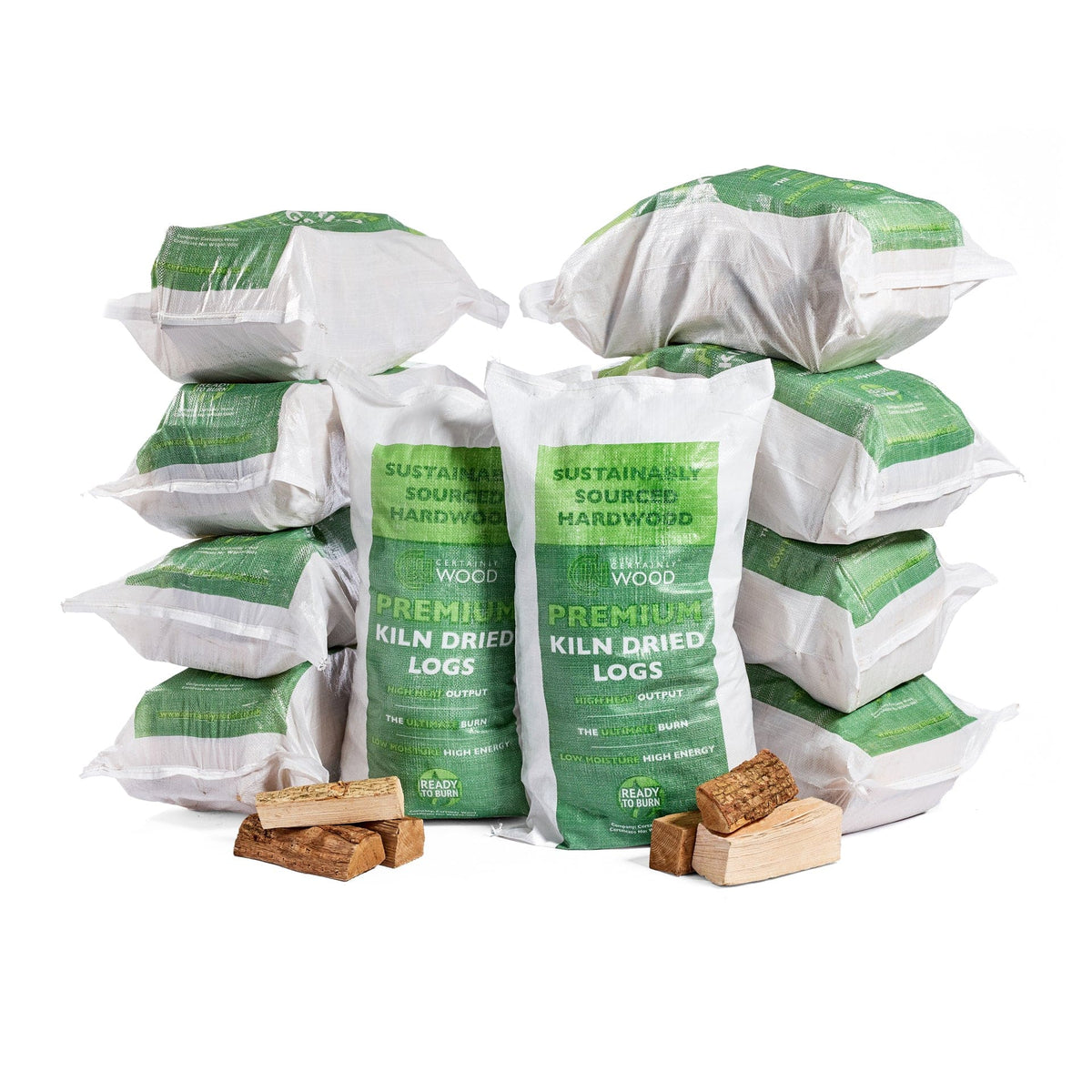 ten boot bags of kiln dried logs