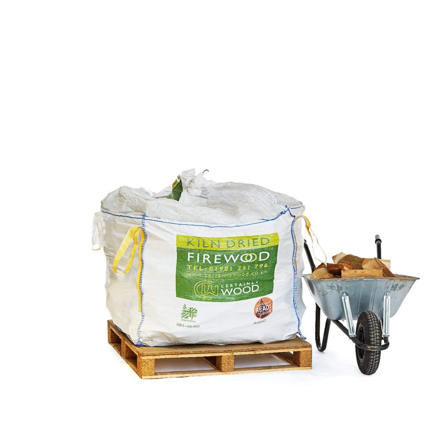 Flaming Firewood kiln dried logs 0.8m3 Bulk Bag For Firepits and Pizza Ovens